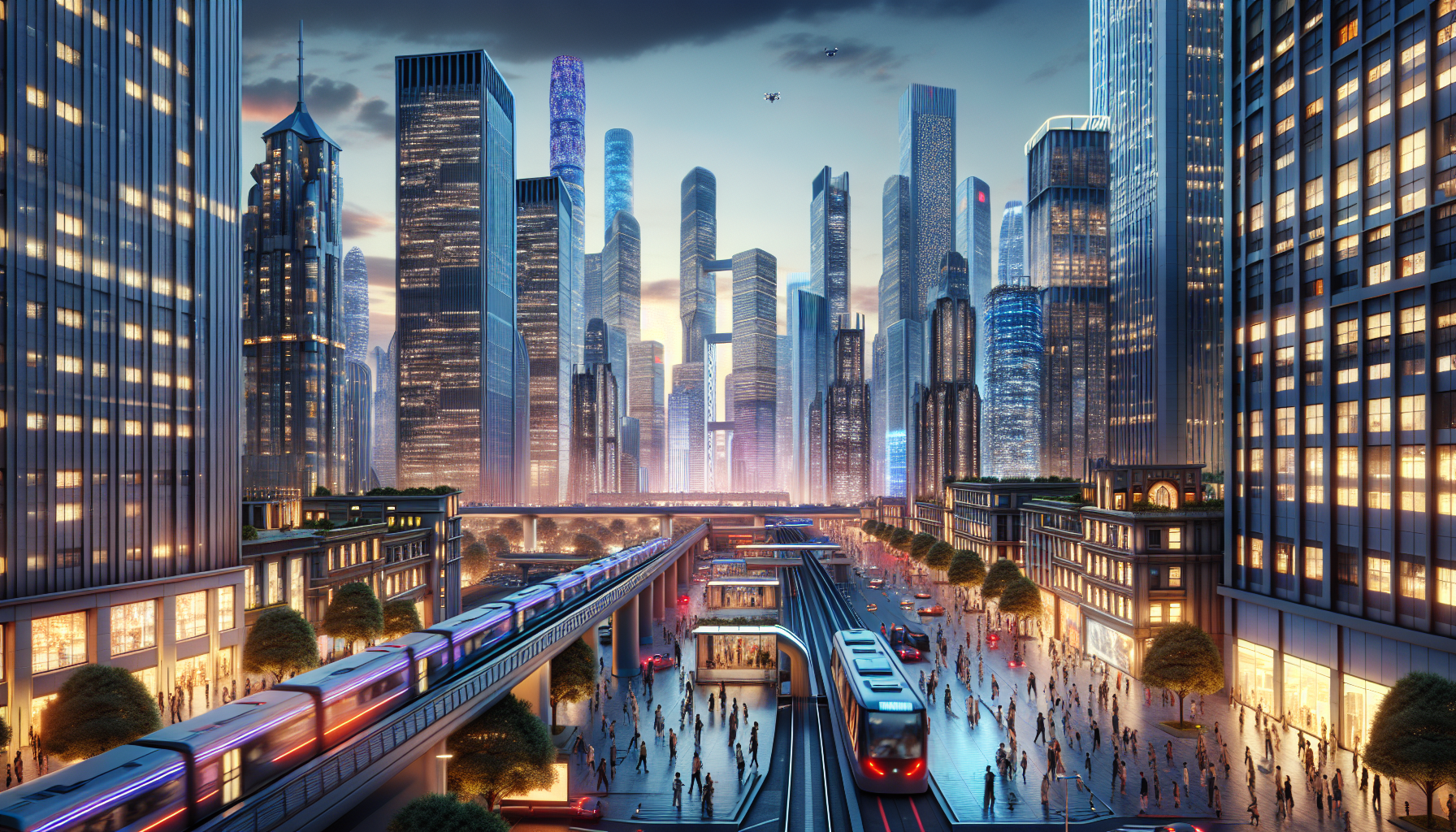 realistic modern city